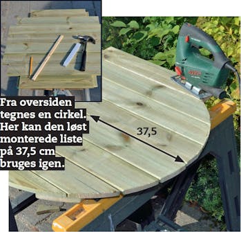 Afrundet bund til udendørs bruser Bunden til udendørs bruser saves i en cirkel